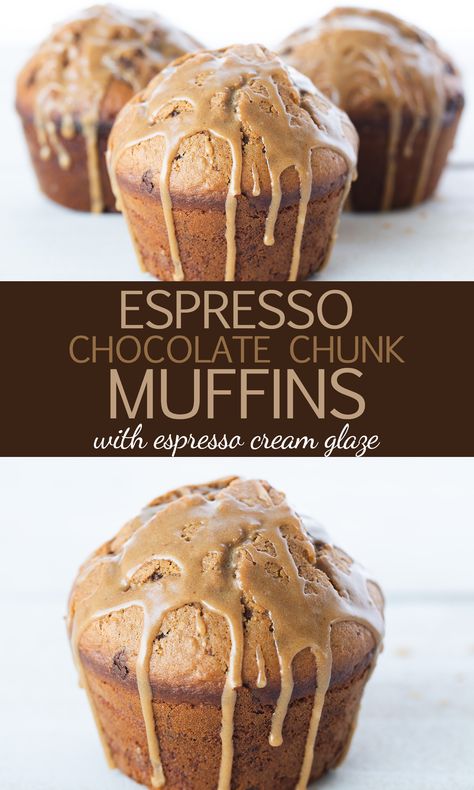 Coffee Muffins Recipes, Muffin Ideas, Chocolate Chunk Muffins, Coffee Muffins, Espresso And Cream, Jumbo Muffins, Muffin Tops, Chilly Morning, Filled Muffins