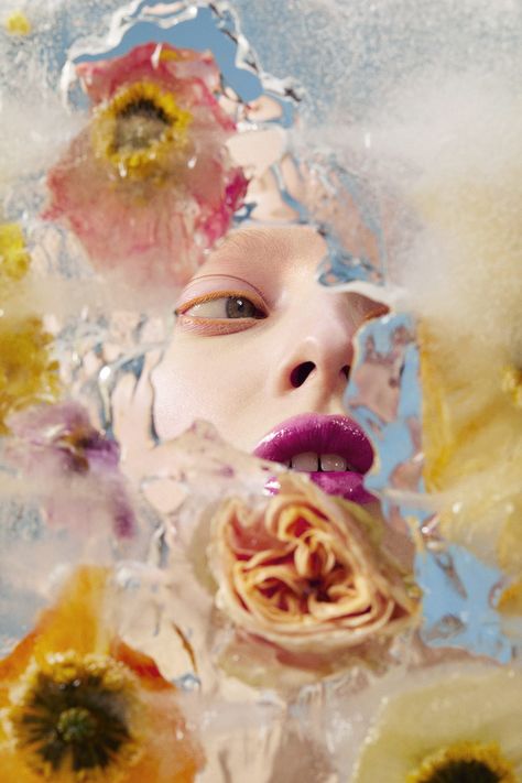 Glass Photography, Nylon Magazine, Editorial Art, Photographer Advertising, Multiple Exposure, Fantasy Photography, Fashion Photography Inspiration, Floral Photography, Production Company