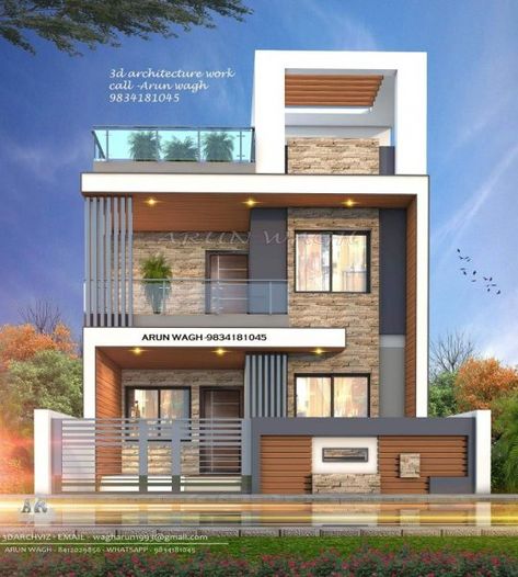 Top Future House Designs - Engineering Discoveries 3 Storey House Design, 2 Storey House Design, Small House Front Design, 2 Storey House, Two Story House, Small House Design Exterior, Best Modern House Design, Small House Elevation Design, Modern House Facades