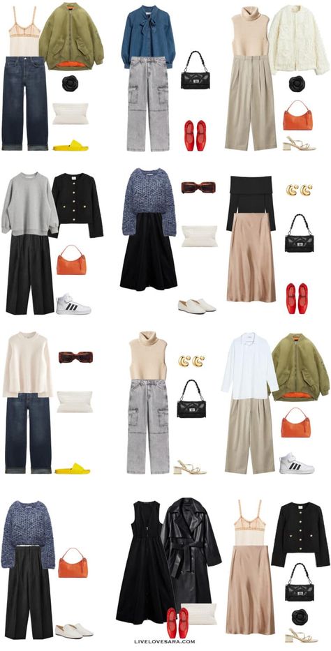 Using Your Style Adjectives to Build a Spring Capsule Wardrobe: Classic, Casual, and Unexpected - livelovesara Style Adjectives, Capsule Wardrobe Classic, Chic Capsule Wardrobe, Japan Outfits, Trendy Work Outfit, Capsule Wardrobe Work, Capsule Wardrobe Outfits, Spring Capsule, Travel Capsule Wardrobe