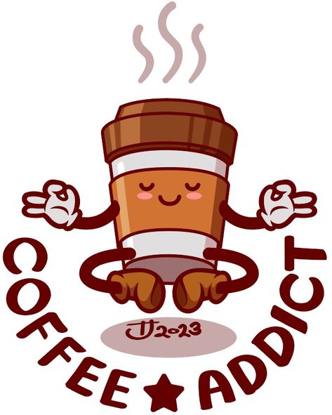 Coffee Character Illustration, Coffee Cup Character, Coffee Character Design, Coffee Character, Coffee Monster, Coffee Cup Illustration, Cup Cartoon, Coffee Cartoon, Coffee Guide