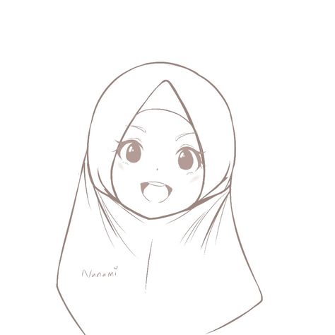 anime hijab style Hijab Art Drawing, How To Draw Hijab, Hijab Doodle, Chibi Hijab, Hijab Sketch, How To Do Drawing, Hijab Anime, Anime Hijab, Hijab Drawing