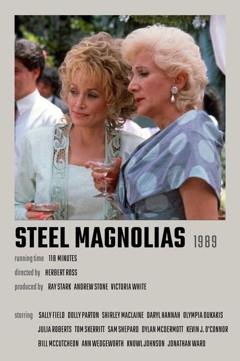 Steele Magnolias, Steel Magnolias Movie, Magnolia Movie, Steel Magnolias 1989, Olympia Dukakis, Indie Music Playlist, Tom Skerritt, Dylan Mcdermott, Animated Movies For Kids