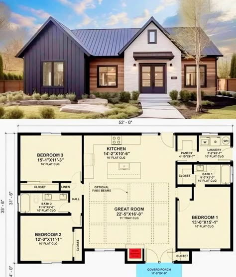 Starter Home Plans, American House Design, Build My Own House, Triangle House, Building Plans House, Farmhouse Style House Plans, American House, Unique Lifestyle, House Plans Farmhouse