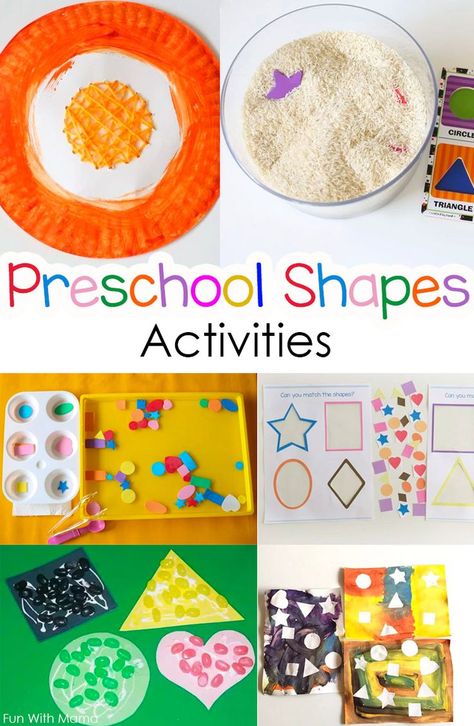 These Preschool Shapes Activities are the perfect crafts for toddlers and preschoolers to learn their shapes. Add these shape recognition activities to your Preschool shapes theme week. via @funwithmama Shape Recognition Activities, Preschool Shapes, Shapes Activity, Shape Activities Preschool, Teaching Shapes, Printable Shapes, Preschool Tracing, Preschool Colors, Shapes Preschool