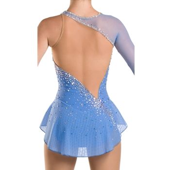 Blue Ice Skating Dress, Competition Skating Dress, Figure Skating Competition Dresses, Figure Skating Outfits, Ice Skating Outfit, Lyrical Costumes, Contemporary Costumes, Figure Dress, Figure Skating Costumes