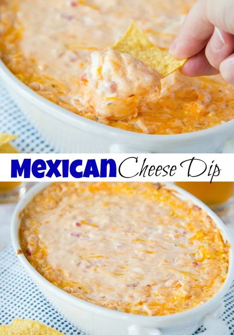 Baked Cheese Dip, Mexican Cheese Dip, Cheese Dip Mexican, Mexican Appetizers, Cheese Dip Recipes, Cream Cheese Dips, Dip Recipes Easy, Mexican Cheese, Cheese Dip