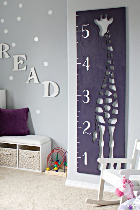 Giraffe Growth Chart, Diy Kids Room Decor, Wooden Growth Chart, Kids Rooms Diy, Height Chart, A Giraffe, Kids Wood, Growth Chart, Décor Diy