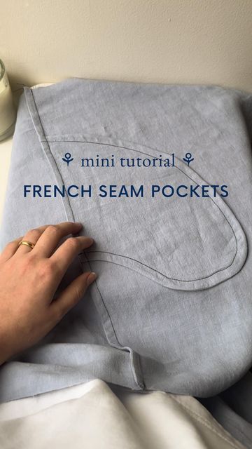 French Seam Pockets, In Seam Pocket, Adding Pockets, French Sewing, Sewing Pockets, Free Pdf Sewing Patterns, Mini Tutorial, Couture Sewing Techniques, Techniques Couture