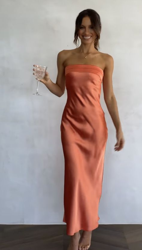 Groovy Fashion, Orange Prom Dresses, Formal Dresses Australia, Dressy Dresses, Hoco Dresses, Inspired Dress, Wedding Attire, Dream Dress, Guest Dresses