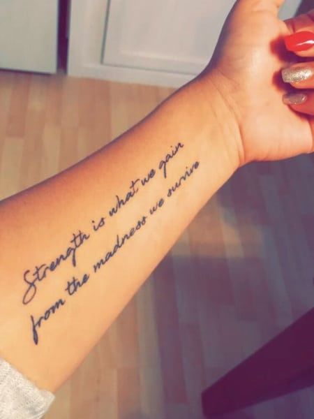 Inner Upper Arm Tattoos, Arm Tattoo Ideas For Women, Arm Tattoos For Women Forearm, Underarm Tattoo, Arm Tattoo Ideas, Lower Arm Tattoos, Tattoo Quotes About Strength, Inner Arm Tattoos, Tattoos Infinity