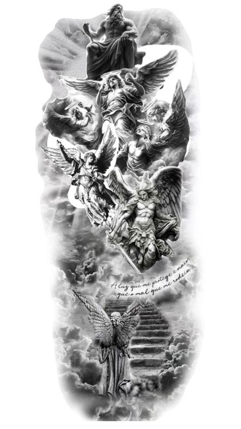 King Baldwin Tattoo, Heavens Gates Tattoo Design, Washington Dc Tattoo, Gates Of Heaven Tattoo, Chest And Back Tattoo, Natur Tattoo Arm, Dc Tattoo, Greek God Tattoo, Sketch Style Tattoos