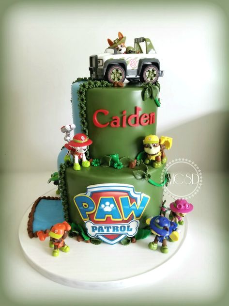 Paw Patrol Jungle Rescue Birthday Cake Paw Patrol Dinosaur Cake, Paw Patrol Cake Rocky, Paw Patrol Dino Rescue Birthday, Paw Patrol Dino Rescue Birthday Cake, Paw Patrol Zuma Cake, Paw Patrol Dino Rescue Cake, Paw Patrol Lookout Cake, Paw Patrol Jungle Rescue, Dinosaur Birthday Cakes