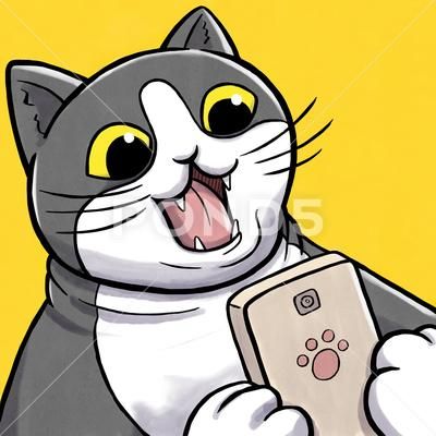 Surprised Cat Looking at Smartphone Stock Illustration #AD ,#Cat#Surprised#Smartphone#Illustration Phone Cat Wallpaper, Phone Wallpaper Cat, Cat Surprised, Surprised Cat, Using Phone, Funny Cat Wallpaper, Wallpaper Cat, Cute Cat Wallpaper, Orange Cats