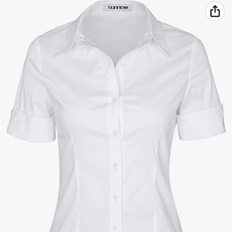 White Collared Shirt Png, Old Money Blouse, Button Up Shirt Png, Giada Fashion, White Button Up Shirt Women, Mitsuba Cosplay, White School Shirt, White Button Up Shirt Outfit, White Collared Shirt Outfit