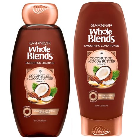 Bad Dandruff, Whole Blends Shampoo, Garnier Shampoo, Control Frizzy Hair, Garnier Whole Blends, Coconut Oil Shampoo, Coconut Conditioner, Hair Care Kit, Whole Blends