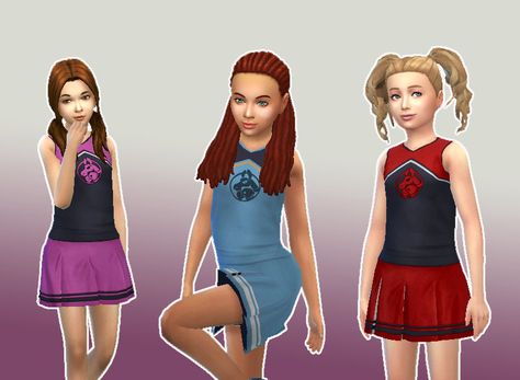 Cheerleader Outfit, Sims 4 Cc Kids Clothing, The Sims 4 Pc, Sims 4 Studio, Sims 4 Children, Cheerleader Costume, Sims 4 Cc Skin, Cheer Outfits, Sims 4 Toddler