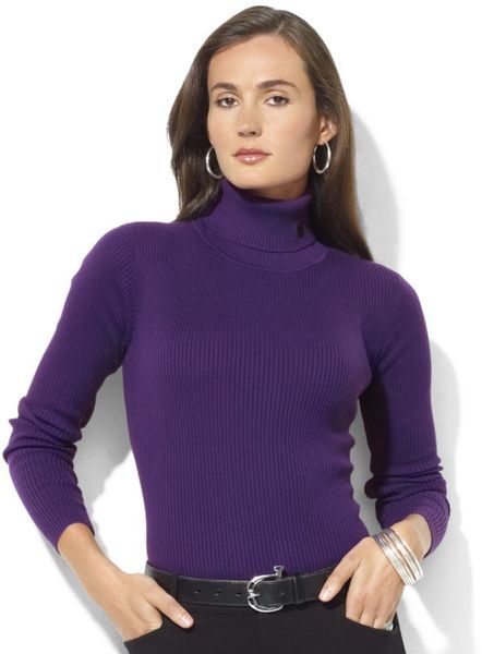 Longsleeve Ribbed Turtleneck - Lyst Ralph Lauren Sweater Outfit, Fall Business Outfits, Turtleneck Outfit, Ballerina Pink, Sweaters Women, Ribbed Turtleneck Sweater, Skiing Outfit, Ralph Lauren Women, Lauren By Ralph Lauren