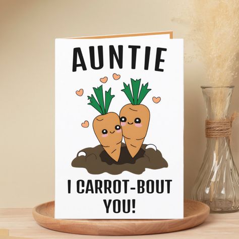 Carrot Puns, Sister Birthday Card Funny, Sister Birthday Card, Cute Puns, Birthday Thank You Cards, Sisters Funny, Boyfriend Humor, Sister Birthday, Birthday Thank You