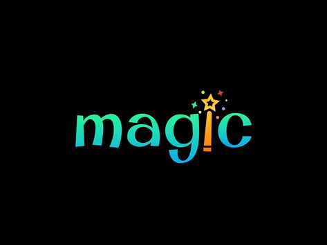 Magic logo concept fonts conceptual design logodesign letters gradiant logotype type face minimal concept magic typography branding vector logo design illustration sktechapp designer ui concept design Magic Logo Design Ideas, Fantasy Logo Design, Magic Graphic Design, Fairytale Logo, Magic Logo Design, Karaoke Logo, Magic Typography, Choir Logo, Magical Logo