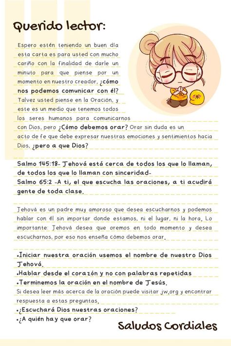 carta jw.org Jw Org Español, Pioneer School Gifts Jw, Letter Writing Examples, Letter Writing Samples, Psalm 83, Jehovah Quotes, Pioneer School Gifts, Pioneer School, Bible Knowledge