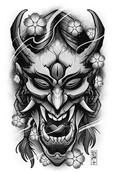 Japan Tattoos, Japanese Hand Tattoos, Samurai Tattoo Sleeve, Tattoo Espalda, Oni Tattoo, Hannya Mask Tattoo, Buddha Tattoo Design, Hannya Mask, Samurai Tattoo Design