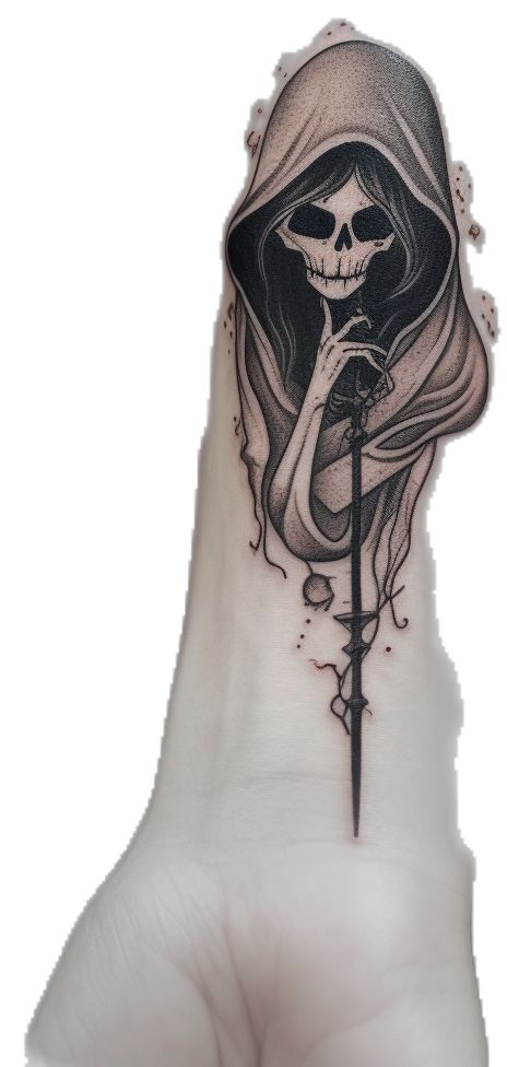 Female Grim Reaper Tattoo, Female Grim Reaper, Grim Reaper Tattoo, Reaper Tattoo, Grim Reaper, Tattoos For Women, Tattoo Ideas, Tattoos, For Women