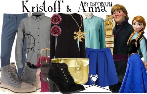 Disneybound Kristoff and Anna Frozen Kristoff Disneybound, Frozen Inspired Outfits, Kristoff And Anna, Frozen Fashion, Frozen Outfits, Disney Dress Up, Disney Princess Outfits, Disney Inspired Fashion, Character Inspired Outfits