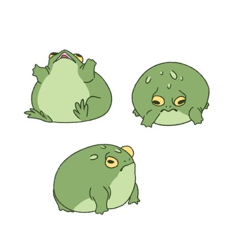 Toad Drawing Cute, Screaming Frog Drawing, Grumpy Frog Drawing, Fat Frog Drawing, Rain Frog Tattoo, Rain Frog Drawing, Frog Illustration Cute, Frog Oc, Frog Draw