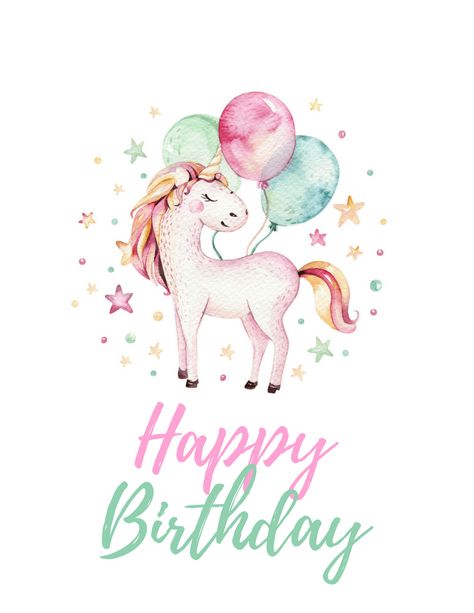 These unicorn party free printables are so cute. They are watercolor prints that are perfect for a picture gallery or to frame at your kids party. Unicorns Drawing, Cartoon Horse, Free Printable Birthday Cards, Unicorn Birthday Cards, Unicorn Poster, Pink Cartoon, Poster Nursery, Unicorn Illustration, Printables Free Kids