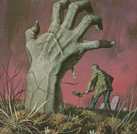 Horror Vintage, Creepy Images, Zombie Hand, Horror Artwork, Horror Posters, Retro Horror, Gothic Horror, Pulp Art, Scary Art