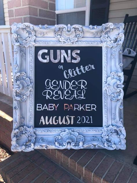 Gender Reveal Sign Gender Reveal Ideas Shooting Target, Police Gender Reveal Ideas, Paintball Gender Reveal, Police Baby Announcement, Glitter Gender Reveal, Police Baby, Gender Reveal Signs, Creative Pregnancy Announcement, Gender Reveal Themes