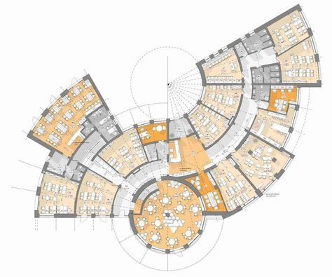 In the suburbs of Warsaw, a new educational institution for learning, creativity, and inspiration has emerged – NOVA STUDY school from the educational company STUDY.UA designed by ZIKZAK Architects. #amazingarchitecture #School Ua School, Library Floor Plan, Cinema Architecture, Clubhouse Design, Building Design Plan, Circular Buildings, School Building Design, Architecture Blueprints, Campus Design