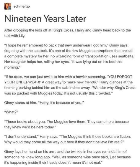 Harry And Ginny First Kiss Book, Harry Potter Canon, Ginny Headcanon, Hinny Headcanon, Harry And Ginny Headcanons, Hinny Headcanons, Hp Headcanon, Harry Potter 19 Years Later, Comment Ideas