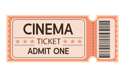 Retro Ticket, Cinema Ticket, Baby Looney Tunes, Theater Tickets, Search Video, Admit One, 로고 디자인, Premium Vector, Novelty Sign