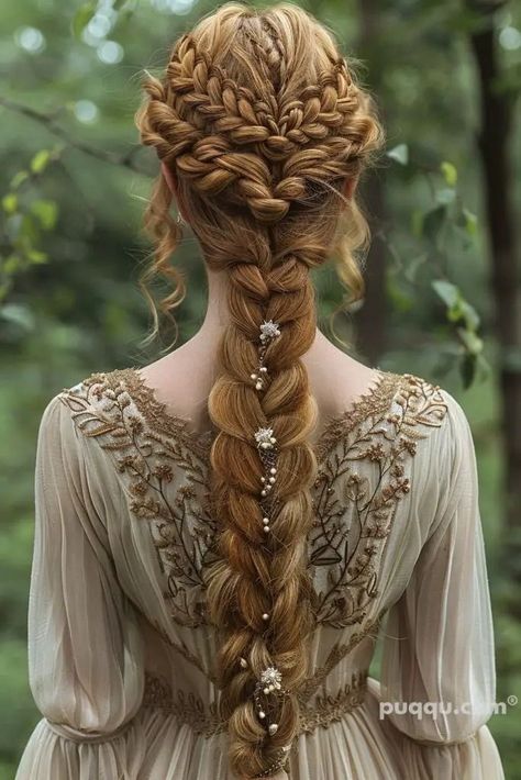 Lyanna Mormont, Κούρεμα Bob, Medieval Hairstyles, Gorgeous Braids, Fishtail Braid, Pretty Braided Hairstyles, Fantasy Hair, Celtic Wedding, Into The Woods