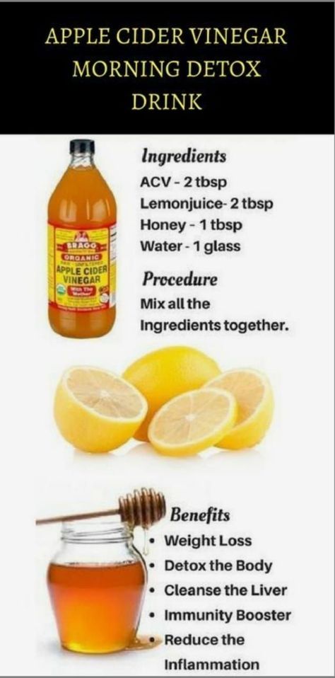 Apple Cider Vinegar Morning Detox Drink Morning Detox Drink, Apple Cider Vinegar Morning, Natural Detox Drinks, Smoothie Detox, Detox Drinks Recipes, Diet Drinks, Juice Recipes, Healthy Drinks Recipes, Healthy Detox