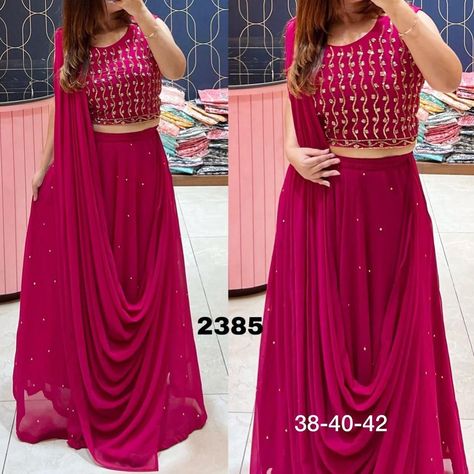 Lehenga With Crop Top Style, Crop Top Dupatta Style, Skirt And Top With Shrug, Indian Crop Top Designs, Crop Top Lehenga With Dupatta, Crop Top And Skirt Indian, Crop Top Designs Latest, Crop Top Wedding Dress Indian, Crop Top With Lehenga