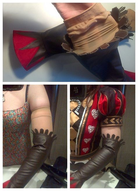 Creative tip for keeping gloves/gauntlets/thigh-highs/boots up for cosplay! Creative Cosplay Ideas, Cosplay Crafts, Diy Cosplay, Tights Boots, Fitness Shirts, Cosplay Cosplay, Alice Madness Returns, Costume Tutorial, Alice Madness