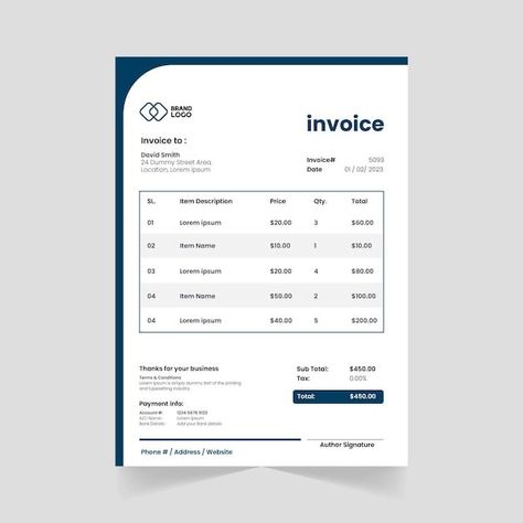 Bill Book Design Ideas, Bill Book Design, Bill Book, Invoice Design Template, Bill Template, Invoice Design, Cosmetic Logo, Book Template, Vector Photo