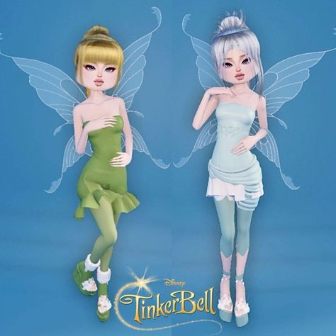 Tinkerbell Dti Outfits, Tinker Bell Dress To Impress Roblox Game, Dti Fairy Costume Outfits, Tinkerbell Dress To Impress, Dress To Impress Fairy Costume, Twins Dress To Impress, Fairy Dress To Impress, Dress To Impress Y3k, Periwinkle Outfit