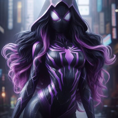 Spider Woman Wallpaper, Black Spiderwoman, Female Spiderman, Spiderman Oc Art, Optical Illusion Wallpaper, Venom Art, Black Cat Marvel, Spiderman Art Sketch, Spider Girl