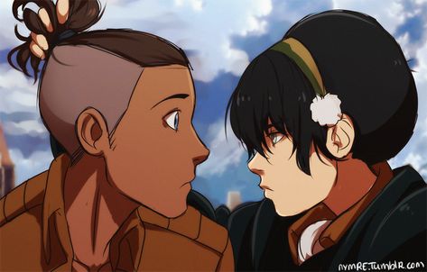 Sokka And Toph Fanart, Toph X Sokka, Sokka X Toph Fanart, Fan Art Avatar, Avatar Ang, Avatar The Last Airbender Funny, Avatar Cartoon, Avatar Fan Art, Korra Avatar