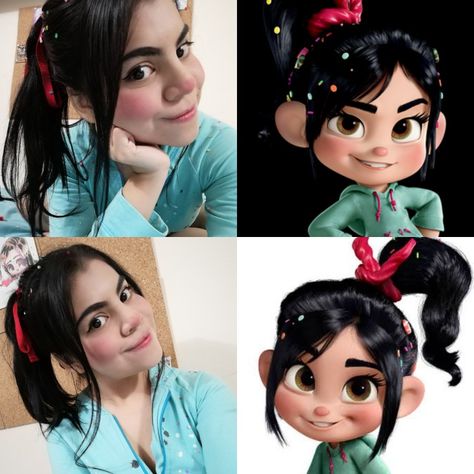 #Princesschallenge #Vanellopevonschweetz #wreckitralph #makeup Vanellope Von Schweetz, Costume Inspo, Disney Cosplay, Wreck It Ralph, Snow White, Disney Princess, Disney Characters, Halloween, Disney