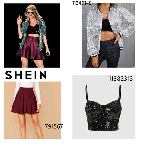 Taylor Swift The Eras Tour 1989 Outfit Idea Shein #taylorswift #theerastour #1989 #shein Shein Taylor Swift Outfits, Shein Eras Tour, Taylor Swift Concert Outfit Shein, Eras Tour Outfits Shein, Trendy Hijab Outfits, Hijab Outfit Summer, Sheer Bodycon Dress, Kawaii Clothes Goth, Sporty Street Style