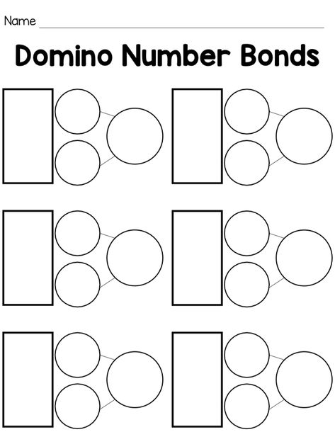 Domino Number Bond Worksheet, Number Bond Games For First Grade, Domino Math Kindergarten, Number Bond Activities For Kindergarten, Addition And Subtraction Games 1st Grade, Kindergarten Math Stations, Interactive Math Games, Decomposing Numbers, Envision Math