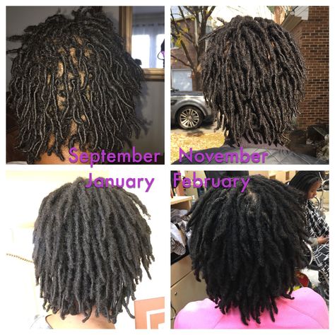 I can see subtle changes and growth of my locs at 2, 4, 6 and 7 months. Locs, Dreadlocks, Hair Styles, Hair, Beauty