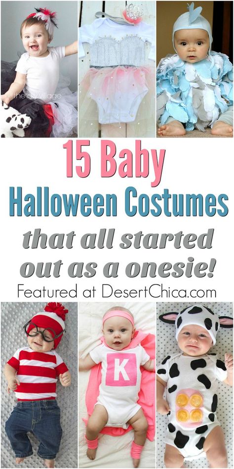 Every awesome costume starts with a great base, for babies, a onesie makes the most sense. Check out all these adorable onesie costumes for babies Diy Baby Halloween Costumes, Diy Girls Costumes, Costumes For Babies, Diy Baby Costumes, Newborn Halloween Costumes, First Halloween Costumes, Girl Halloween Costumes