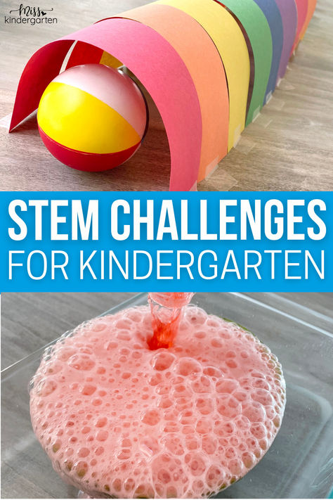 If you're looking for more ways to incorporate STEM activities into your classroom, check out this post! I'm sharing STEM challenges for kindergarten for each season of the school year! Your students will enjoy these hands-on kindergarten STEM activities. Steam Projects Kindergarten, Year 3 Stem Activities, Stem Activities Preschool Kindergarten, Steam Projects For Kindergarten, At Home Stem Activities For Kids, Kindergarten Makerspace Ideas, Stem Activity Kindergarten, Stem For Prek, Stem Ideas For Kindergarten