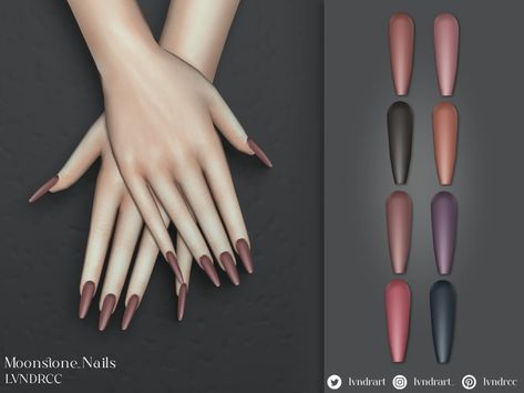 Sims 4 Cc Women Nails, Sims 4 Fingernails Cc, Sims 4 Cc Female Nails, Sims 4 Cc Nails Long, Sims 4 Cc Nails Patreon, Sims4 Nails, Moonstone Nails, Cc Nails, Sims Accessories